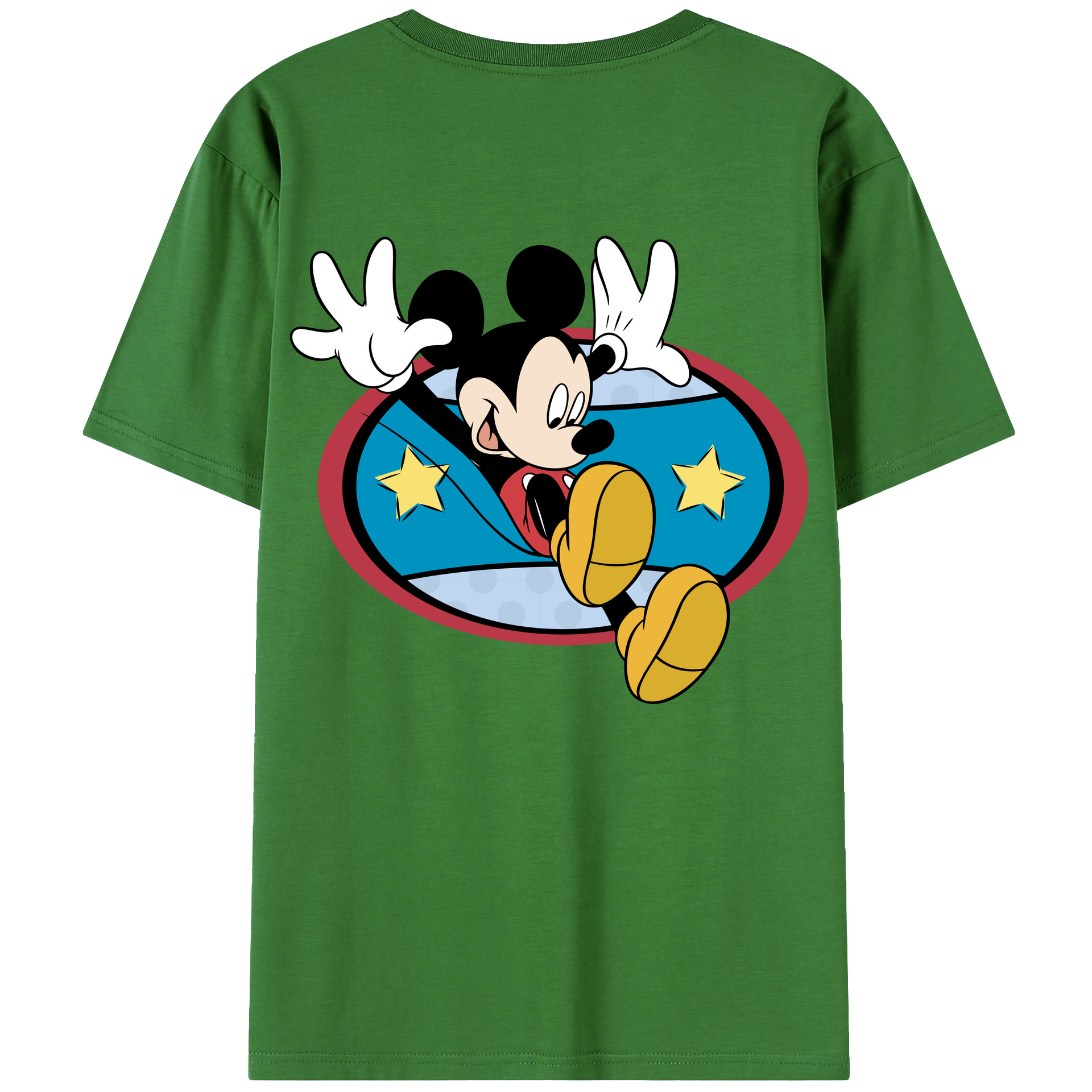 （画像用） ミッキーマウス Mickey Mouse レディース半袖Tシャツ(バックプリント)